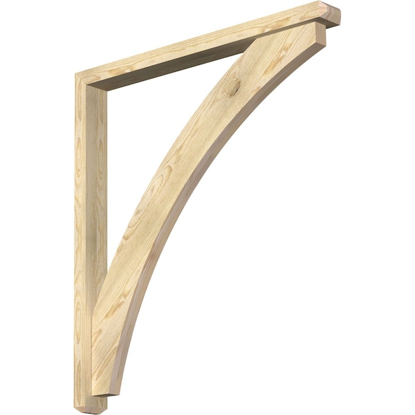 Ekena Millwork Thorton Craftsman Rough Sawn Bracket w/ Offset Brace, Douglas Fir, 4"W x 40"D x 44"H BKT0402X40X44THR04RDF - main